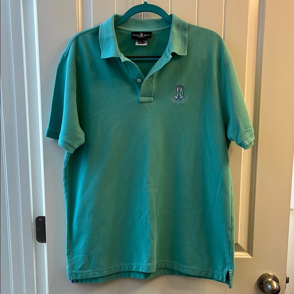 Psycho Bunny Men's Light Green Polo Shirt